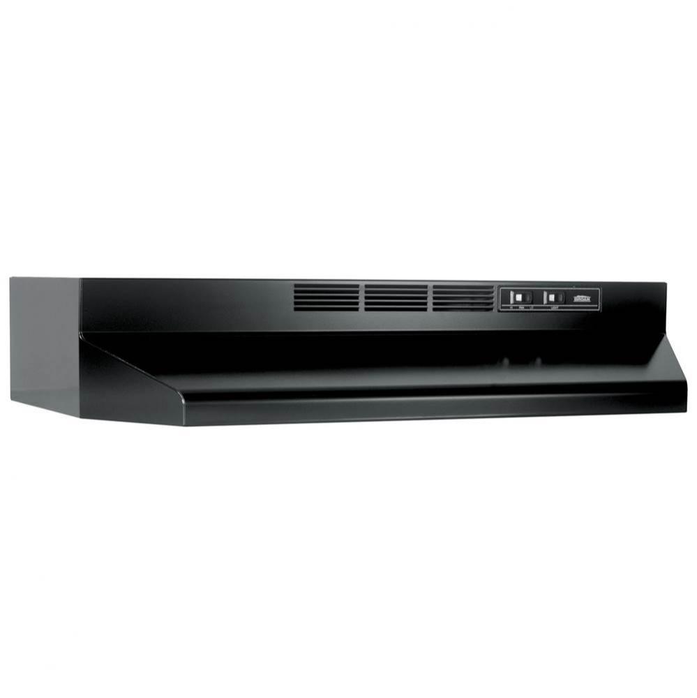 30-Inch Ductless Under-Cabinet Range Hood w/ Easy Install System, Black