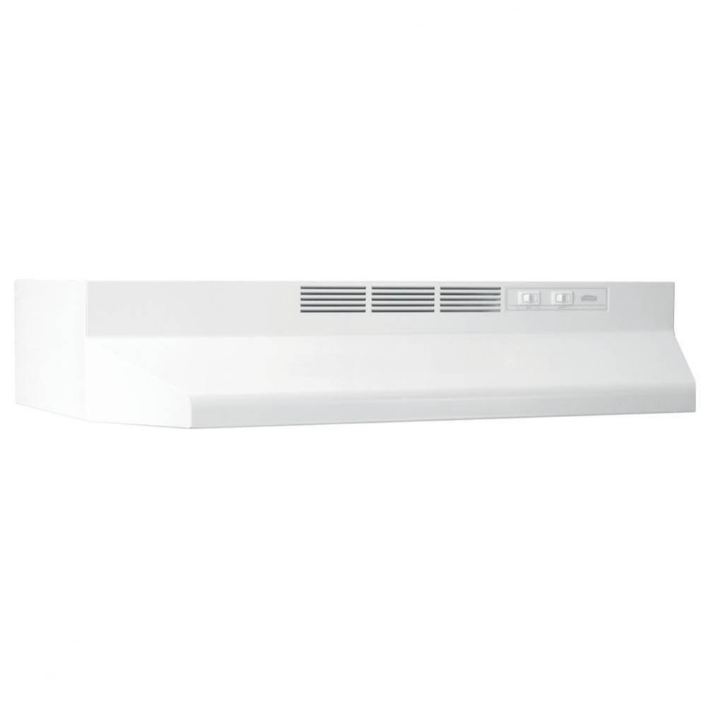 36-Inch Ductless Under-Cabinet Range Hood w/ Easy Install System, White