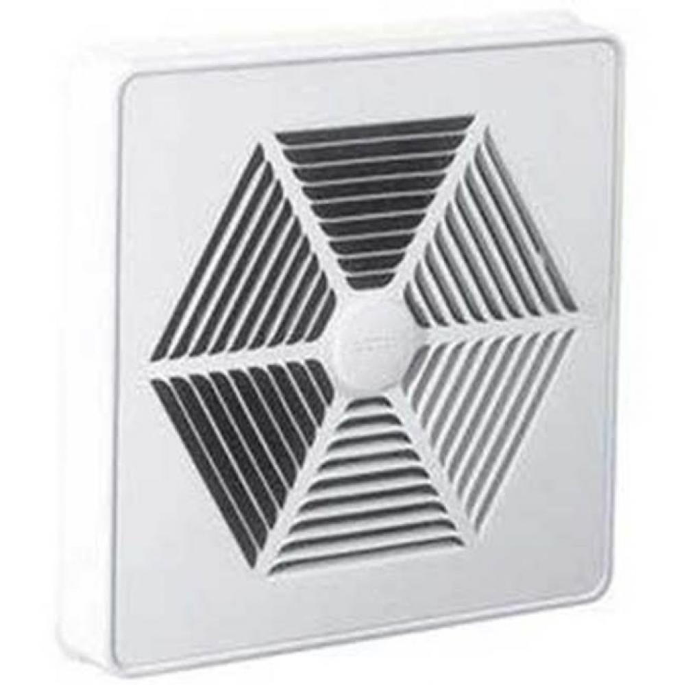 White Painted Steel Metal Grille Kit for 10&apos;&apos; fan units with switch hole