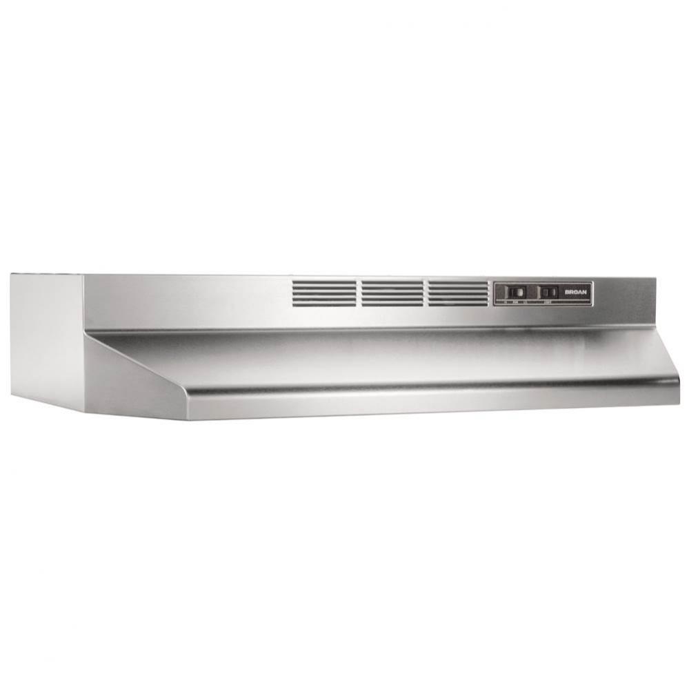 42&apos;&apos; Ductless Under-Cabinet Range Hood with Light in Stainless Steel