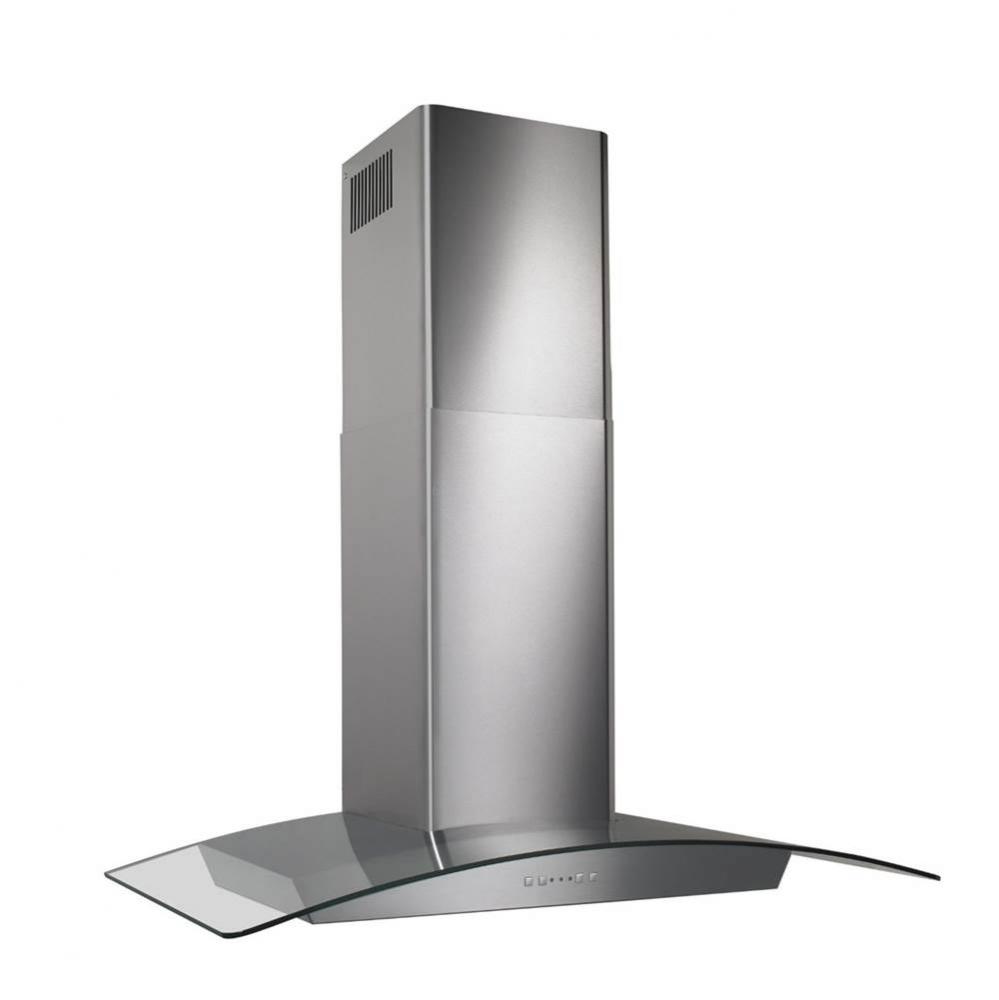 35-7/16&apos;&apos; Glass Canopy 500 cfm Chimney Range Hood