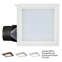 Broan Nutone AER110LTK - 110 CFM Decorative Bathroom Exhaust Fan with LED Light and Easy Change Trim Kit, ENERGY STAR®