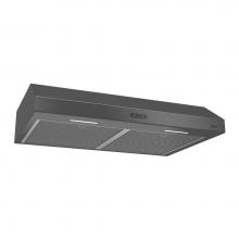 Broan Nutone BCDF130BLS - Glacier 30-Inch Convertible Under-Cabinet Range Hood, 375 Max Blower CFM, Black Stainless Steel