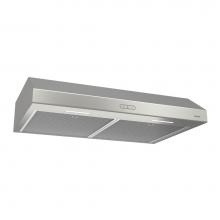 Broan Nutone BCDF142SS - Glacier 42-Inch Convertible Under-Cabinet Range Hood, 375 Max Blower CFM, Stainless Steel