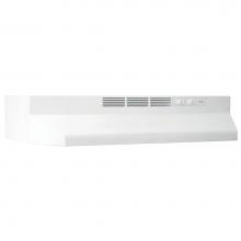 Broan Nutone BUEZ136WW - 36-Inch Ductless Under-Cabinet Range Hood w/ Easy Install System, White