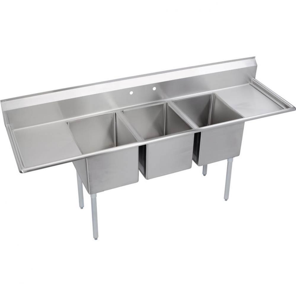 Dependabilt Stainless Steel 106&apos;&apos; x 29-13/16&apos;&apos; x 43-3/4&apos;&apos; 16 Gauge T