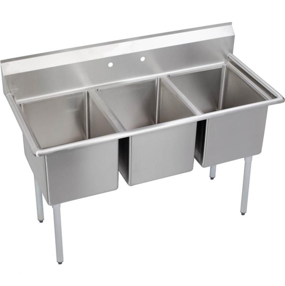 Dependabilt Stainless Steel 81&apos;&apos; x 29-13/16&apos;&apos; x 43-3/4&apos;&apos; 18 Gauge Th