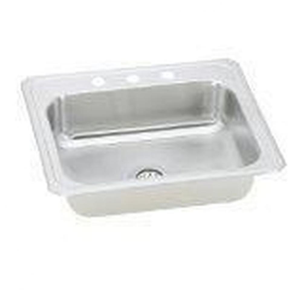 20 Gauge 25&apos;&apos; X 21.25&apos;&apos; X 6.875&apos;&apos; Single Bowl Sink