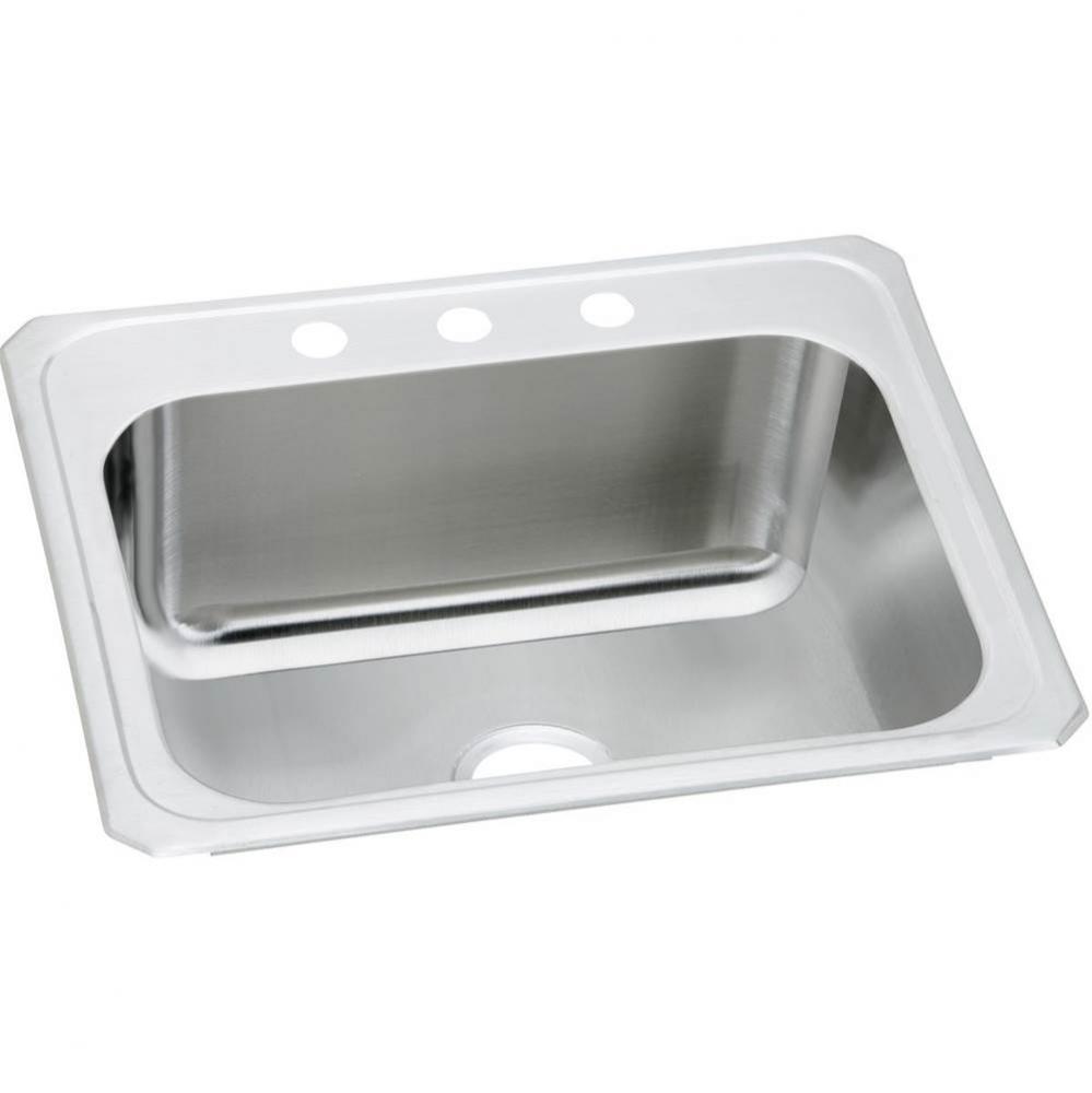 Pursuit Stainless Steel 25&apos;&apos; x 22&apos;&apos; x 10-1/4&apos;&apos;, MR2-Hole Single Bowl