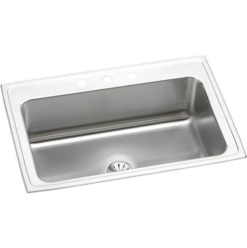 Lustertone Classic Stainless Steel 33&apos;&apos; x 22&apos;&apos; x 10&apos;&apos;, Single Bowl D