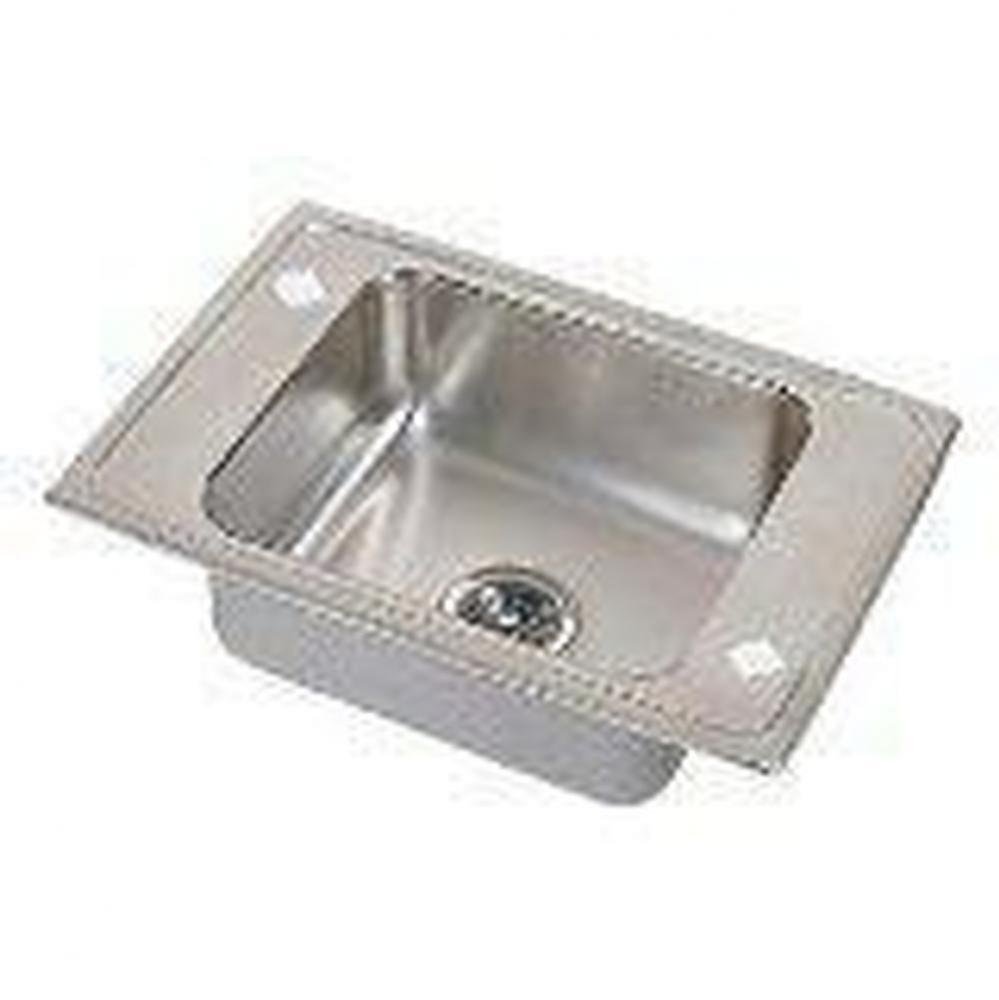 18 Gauge 25&apos;&apos; X 17&apos;&apos; X 4&apos;&apos; Single Bowl Sink