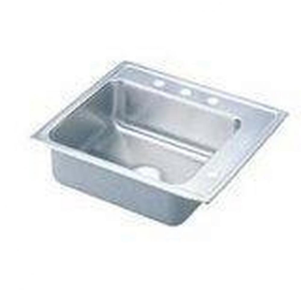 18 Gauge 22&apos;&apos; X 19.5&apos;&apos; X 5.5&apos;&apos; Single Bowl Sink