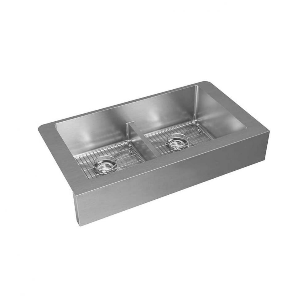 Crosstown 18 Gauge Stainless Steel 35-7/8&apos;&apos; x 20-1/4&apos;&apos; x 9&apos;&apos;, Equal