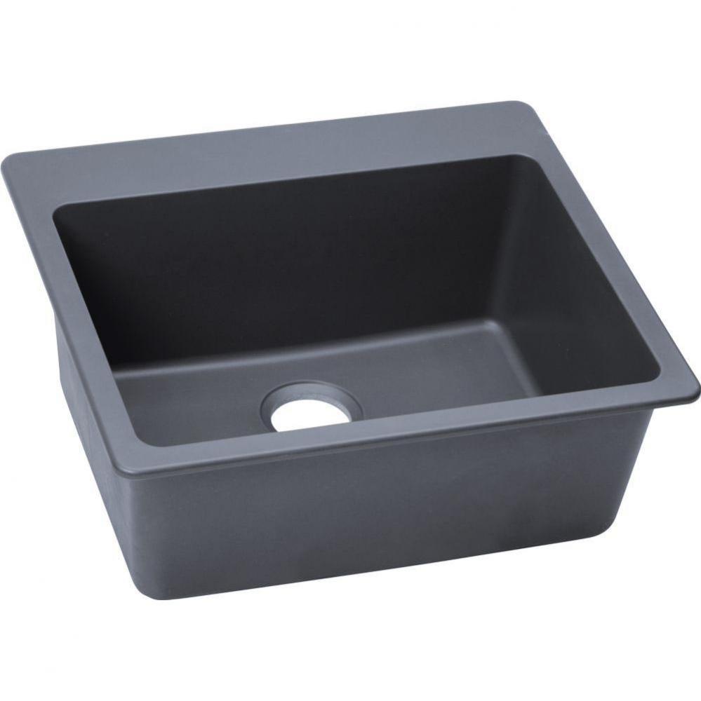 Quartz Classic 25&apos;&apos; x 22&apos;&apos; x 9-1/2&apos;&apos;, Single Bowl Drop-in Sink, Dusk