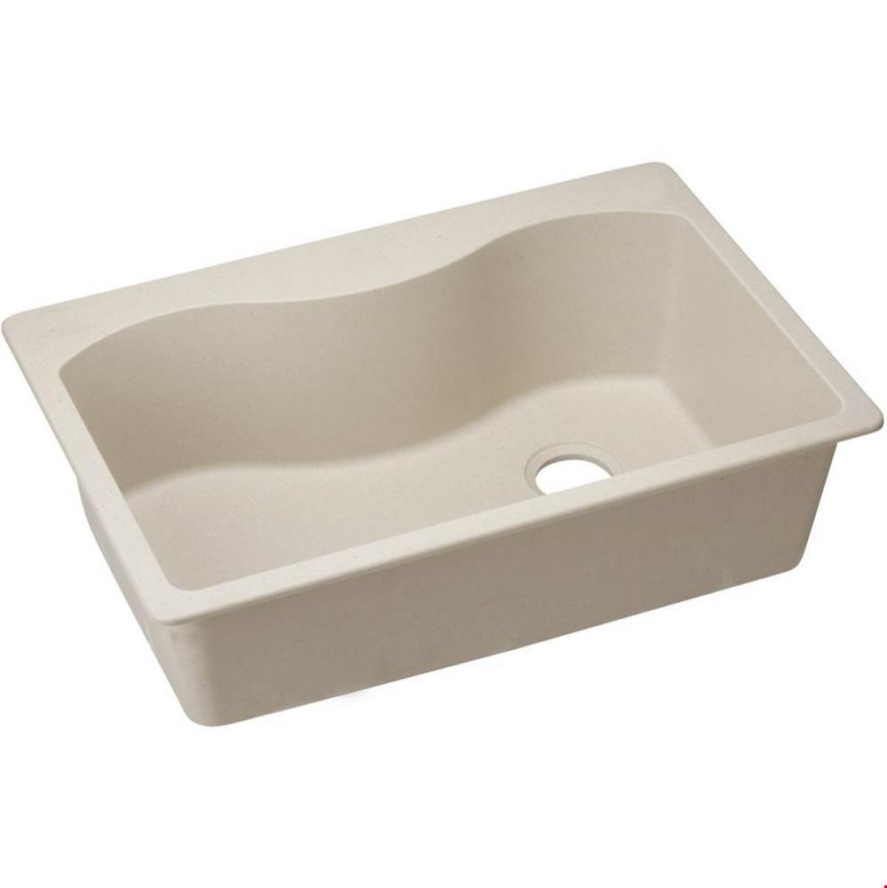 Quartz Classic 33&apos;&apos; x 22&apos;&apos; x 9-1/2&apos;&apos;, Single Bowl Drop-in Sink, Putt