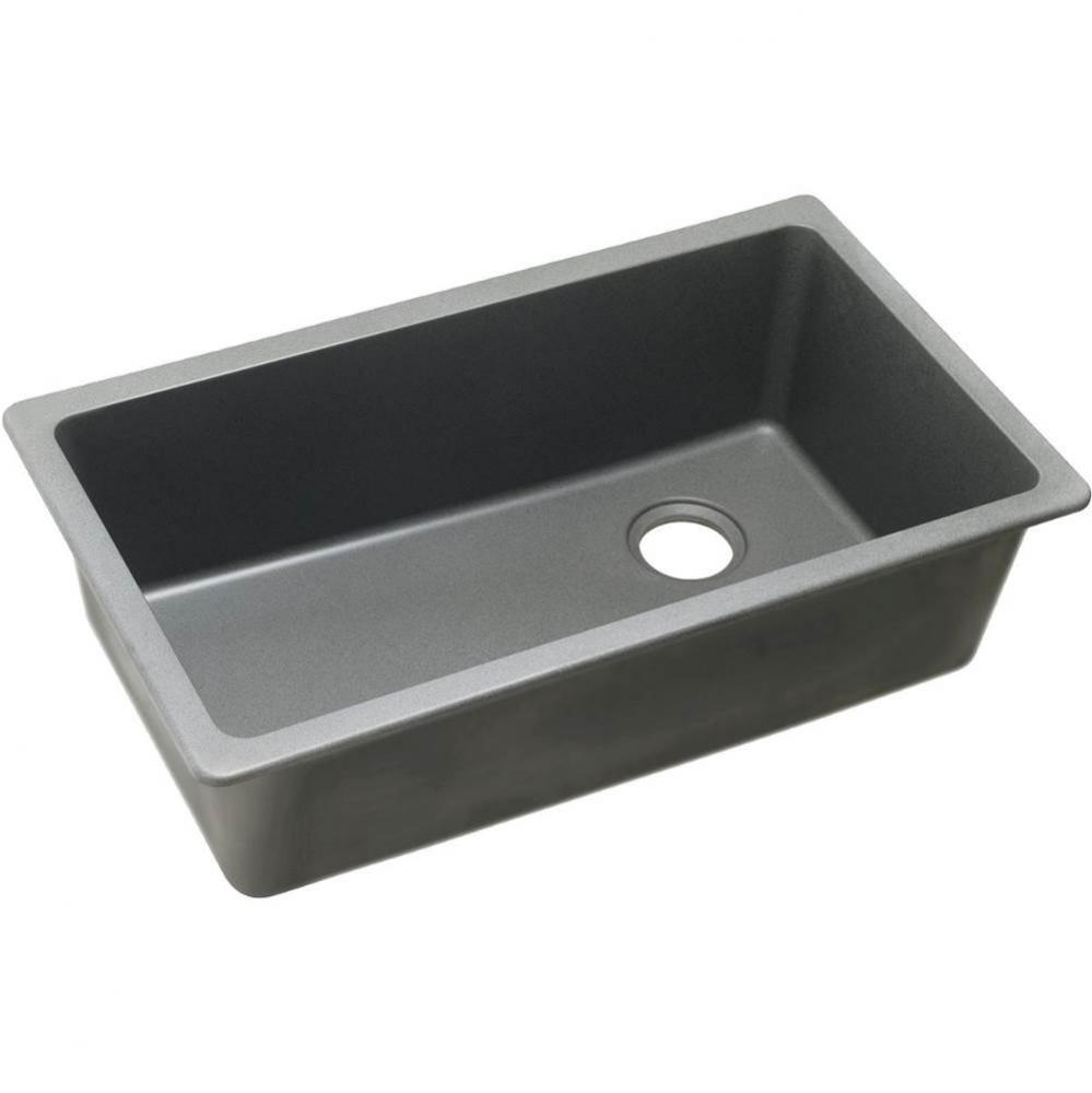 Quartz Classic 33&apos;&apos; x 18-3/4&apos;&apos; x 9-1/2&apos;&apos;, Single Bowl Undermount Sin