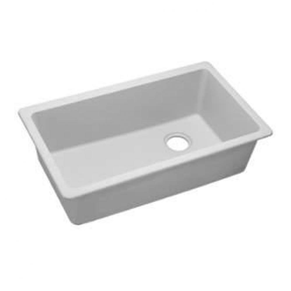 Quartz Classic 33&apos;&apos; x 18-3/4&apos;&apos; x 9-1/2&apos;&apos;, Single Bowl Undermount Sin