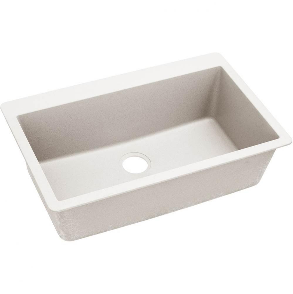 Elkay Quartz Luxe 33&apos;&apos; x 20-7/8&apos;&apos; x 9-7/16&apos;&apos;, Single Bowl Drop-in Si