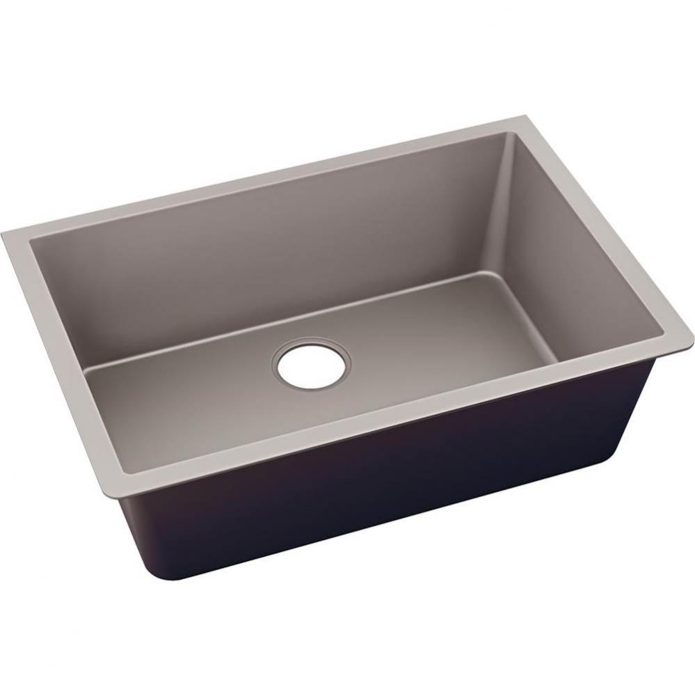 Elkay Quartz Luxe 33&apos;&apos; x 18-7/16&apos;&apos; x 9-7/16&apos;&apos;, Single Bowl Undermoun