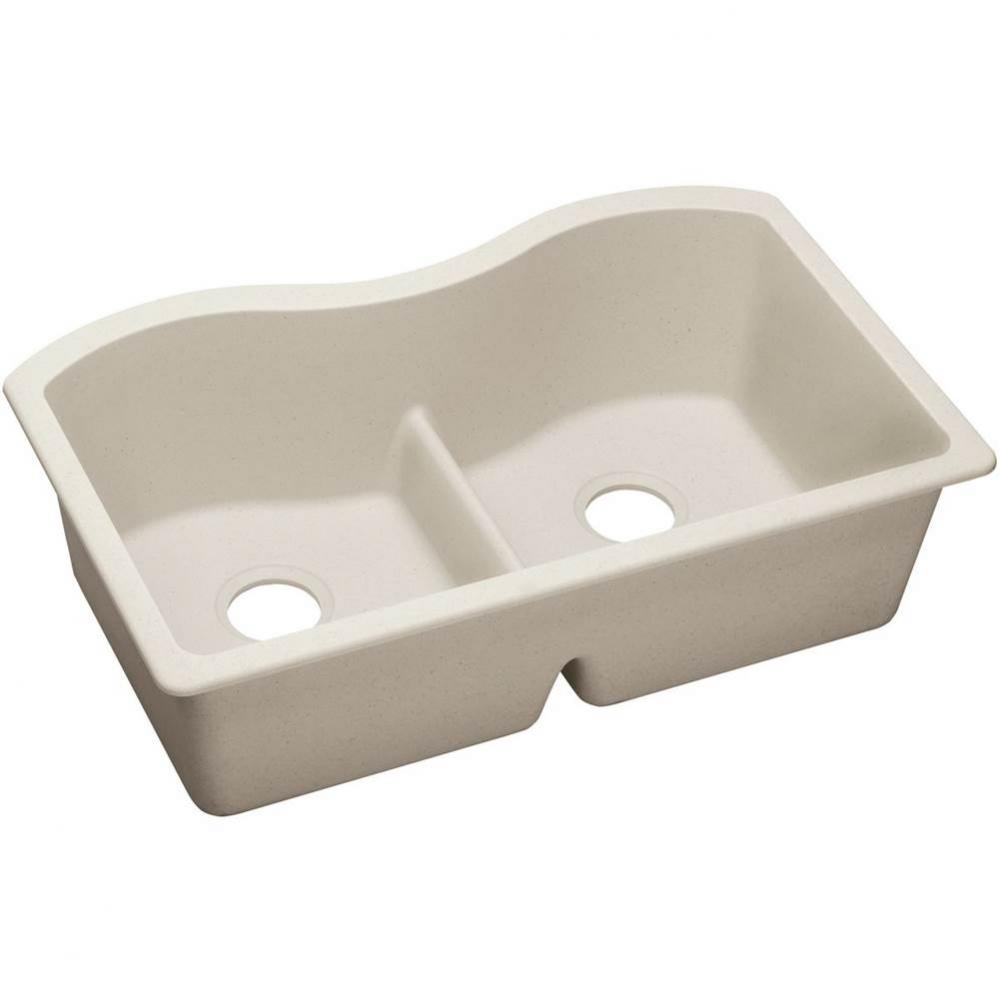 Elkay Quartz Luxe 33&apos;&apos; x 20&apos;&apos; x 9-1/2&apos;&apos;, Equal Double Bowl Undermoun