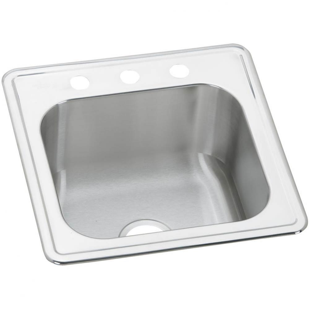 Celebrity Stainless Steel 20&apos;&apos; x 20&apos;&apos; x 10-1/8&apos;&apos;, 3-Hole Single Bowl