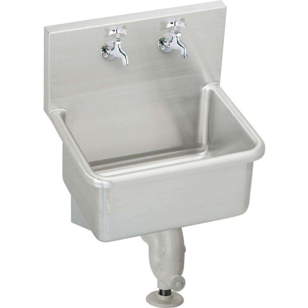 Stainless Steel 21&apos;&apos; x 17-1/2&apos;&apos; x 12, Wall Hung Service Sink Kit