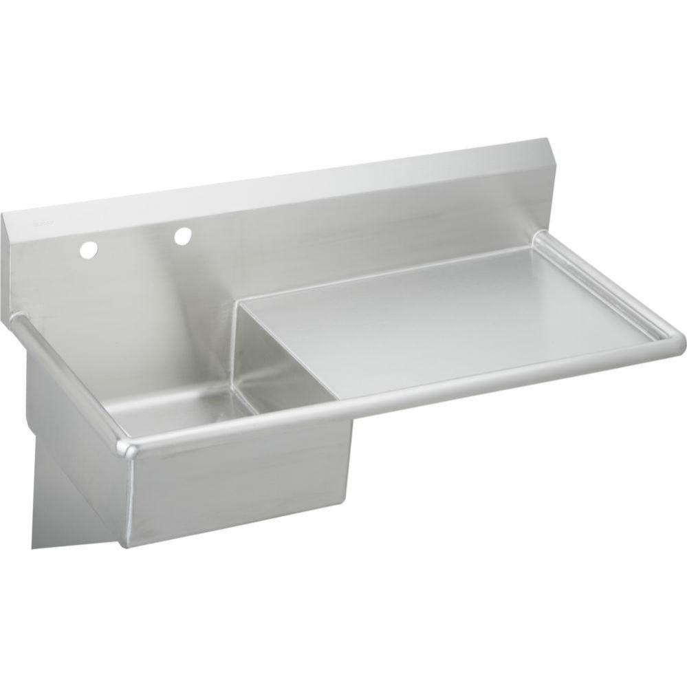 Stainless Steel 49-1/2&apos;&apos; x 24&apos;&apos; x 10, Wall Hung Service Sink