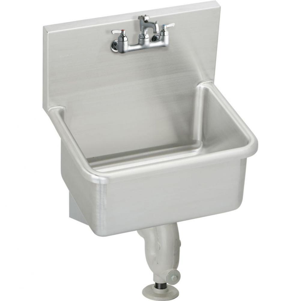 Stainless Steel 21&apos;&apos; x 17-1/2&apos;&apos; x 12, Wall Hung Service Sink Kit