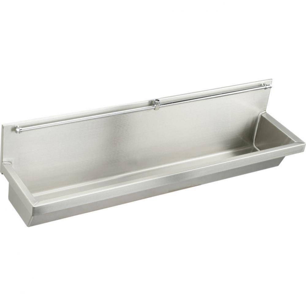 Stainless Steel 60&apos;&apos; x 14&apos;&apos; x 8&apos;&apos;, Wall Hung Multiple Station Urinal