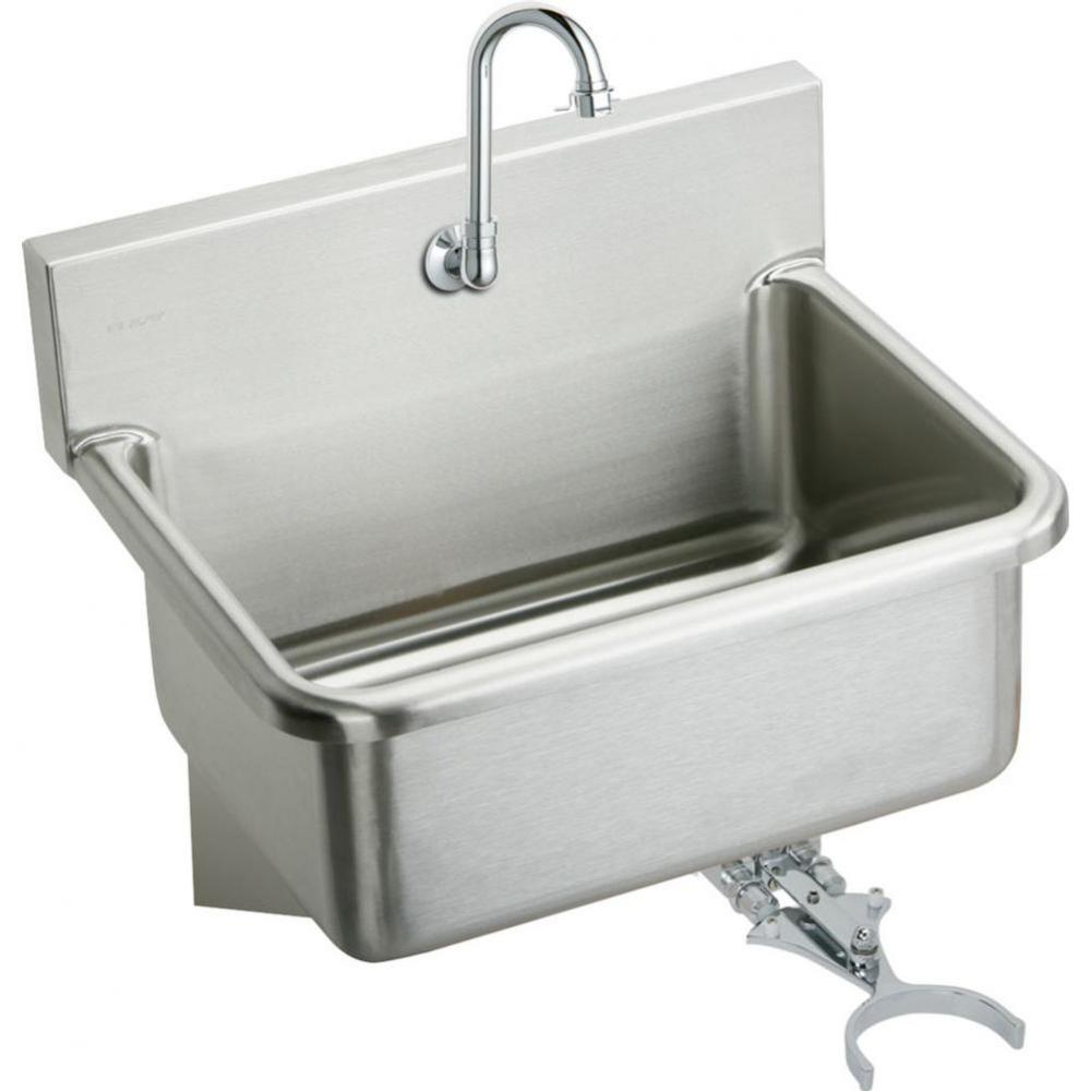 Stainless Steel 25&apos;&apos; x 19.5&apos;&apos; x 10-1/2&apos;&apos;, Wall Hung Single Bowl Hand