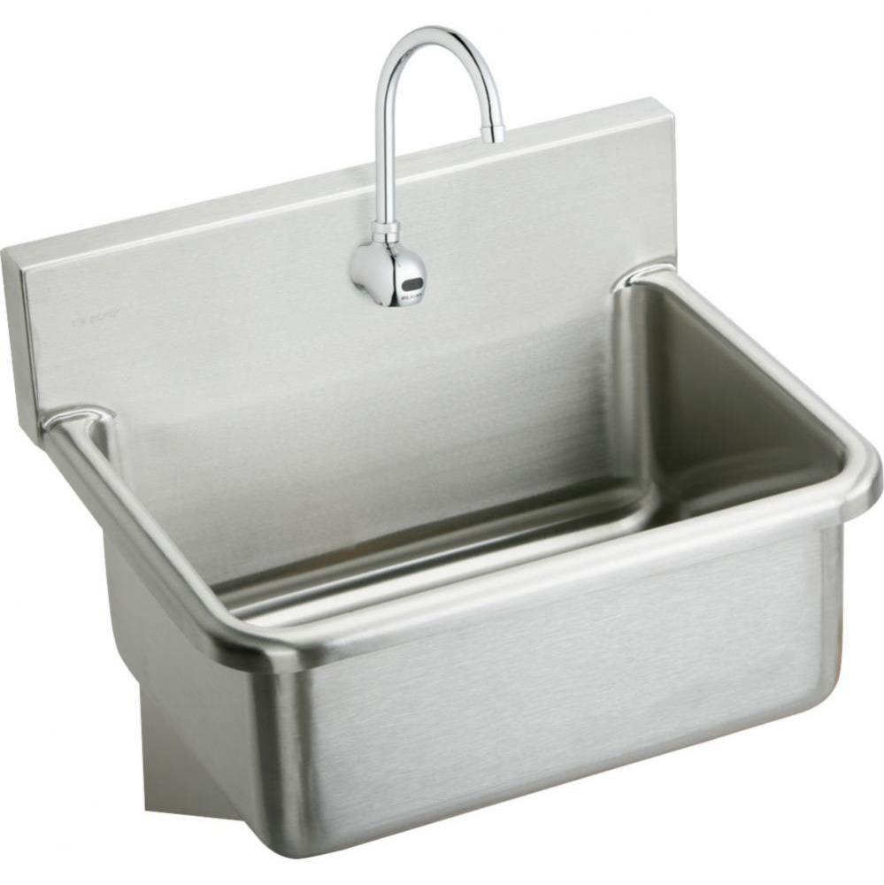 Stainless Steel 25&apos;&apos; x 19.5&apos;&apos; x 10-1/2&apos;&apos;, Wall Hung Single Bowl Hand