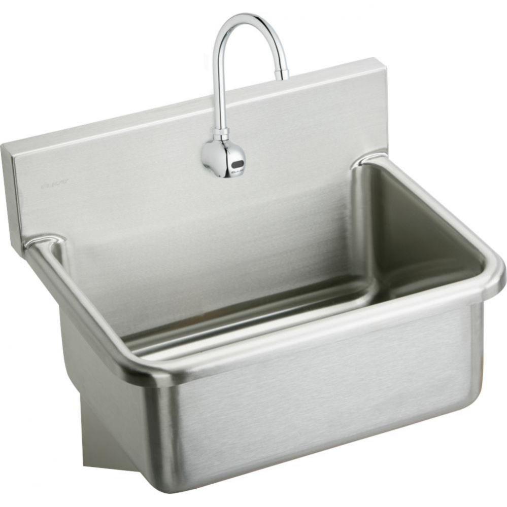 Stainless Steel 31&apos;&apos; x 19.5&apos;&apos; x 10-1/2&apos;&apos;, Wall Hung Single Bowl Hand