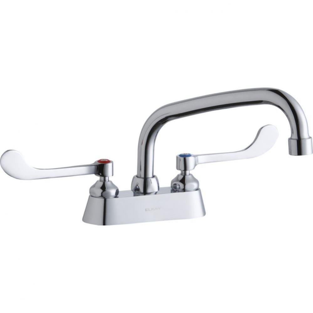 4&apos;&apos; Centerset with Exposed Deck Faucet with 8&apos;&apos; Arc Tube Spout 6&apos;&apos; W