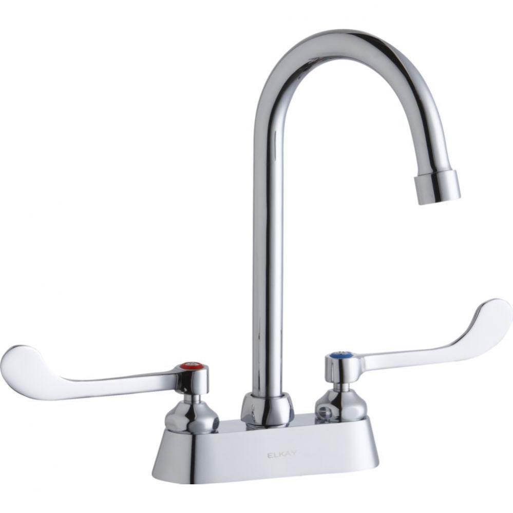 4&apos;&apos; Centerset with Exposed Deck Faucet with 5&apos;&apos; Gooseneck Spout 6&apos;&apos;