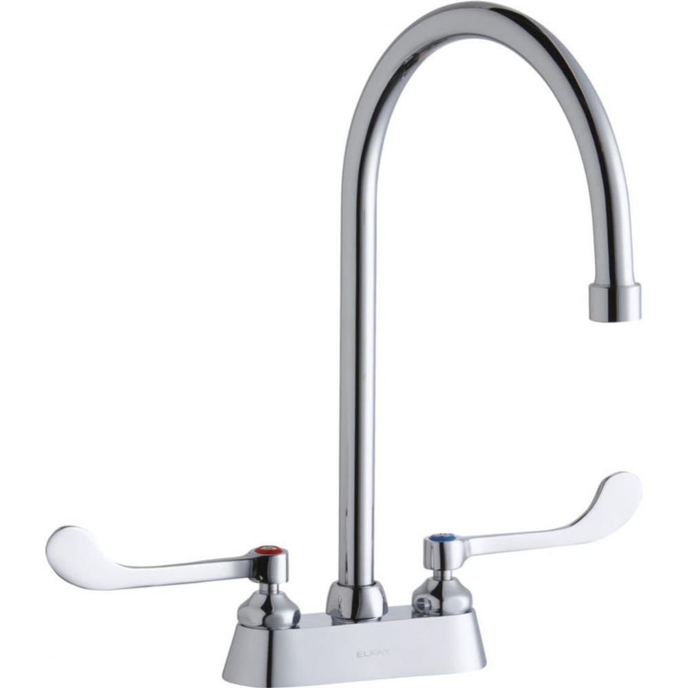 4&apos;&apos; Centerset with Exposed Deck Faucet with 8&apos;&apos; Gooseneck Spout 6&apos;&apos;