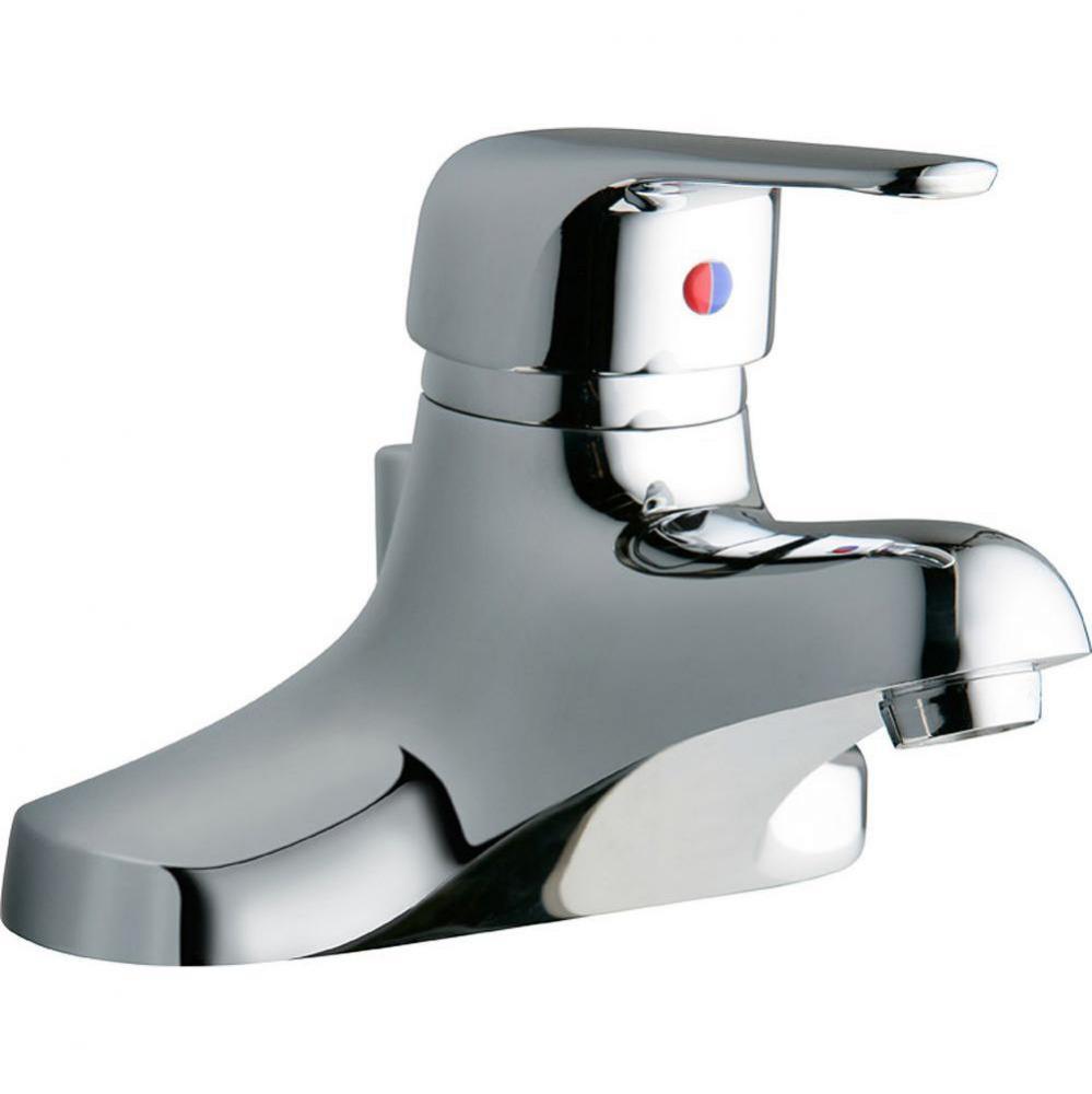 4&apos;&apos; Centerset with Exposed Deck Lavatory Faucet Pop-Up Drain Integral Spout Single Contr