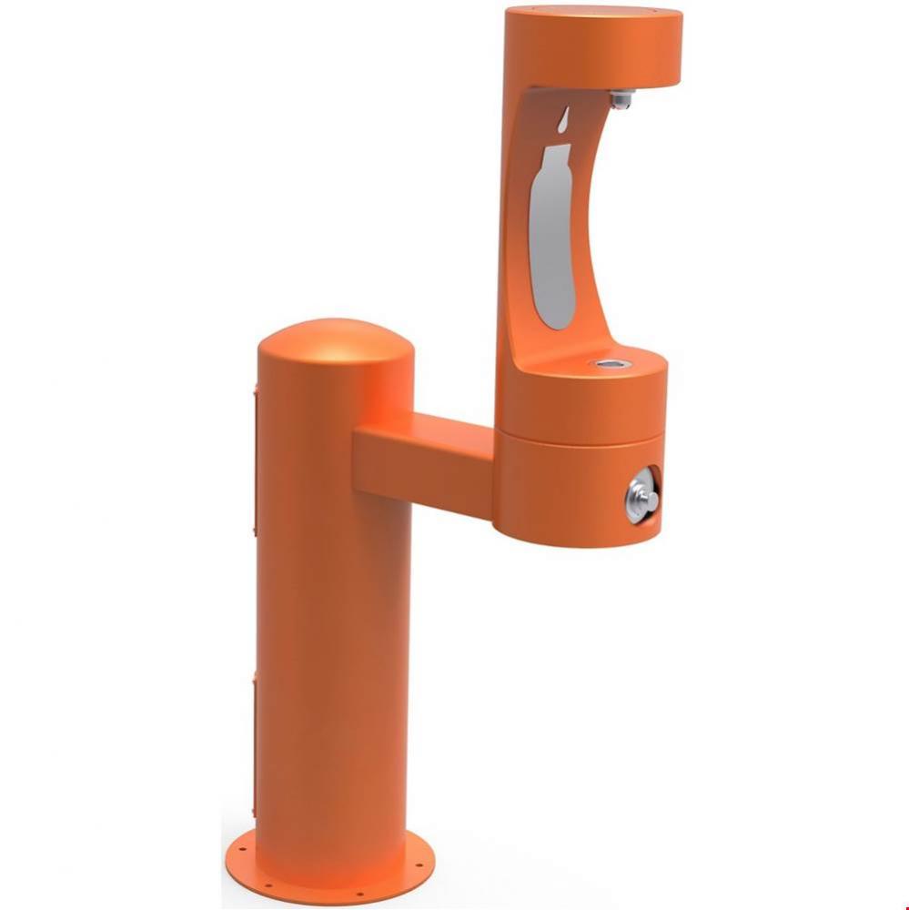 Outdoor ezH2O Bottle Filling Station Single Pedestal, Non-Filtered Non-Refrigerated Freeze Resista