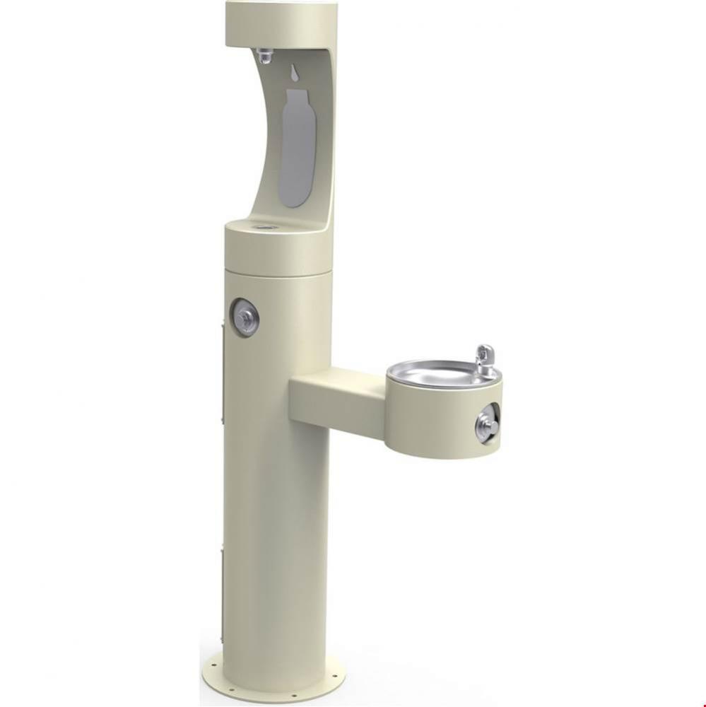 Outdoor ezH2O Upper Bottle Filling Station Bi-Level Pedestal, Non-Filtered Non-Refrigerated Freeze