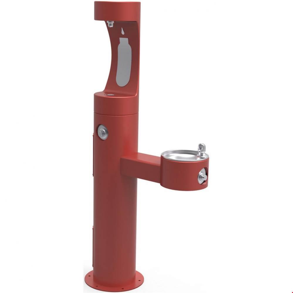 Outdoor ezH2O Upper Bottle Filling Station Bi-Level Pedestal, Non-Filtered Non-Refrigerated Freeze