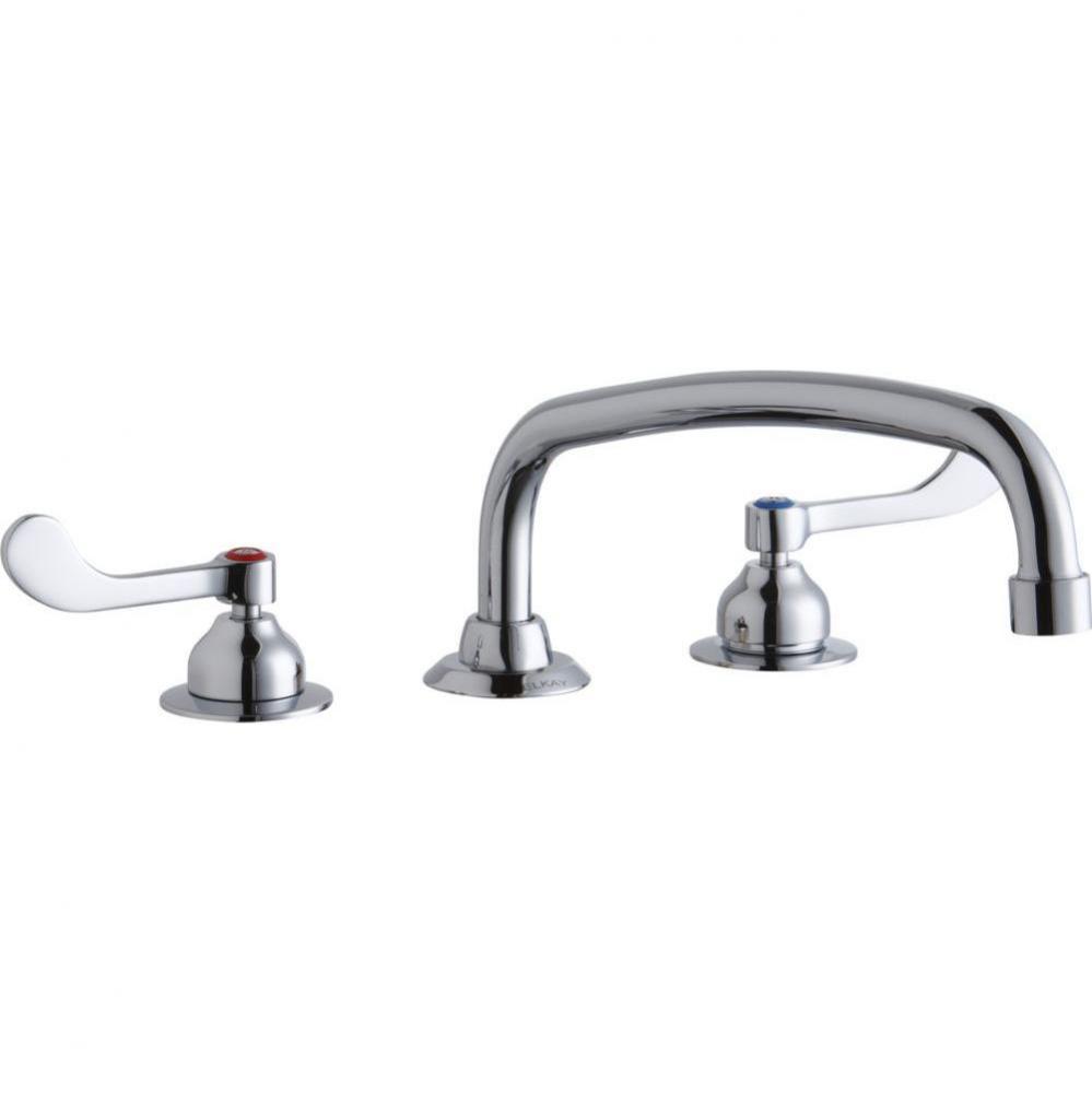 8&apos;&apos; Centerset with Concealed Deck Faucet with 12&apos;&apos; Arc Tube Spout 4&apos;&apos