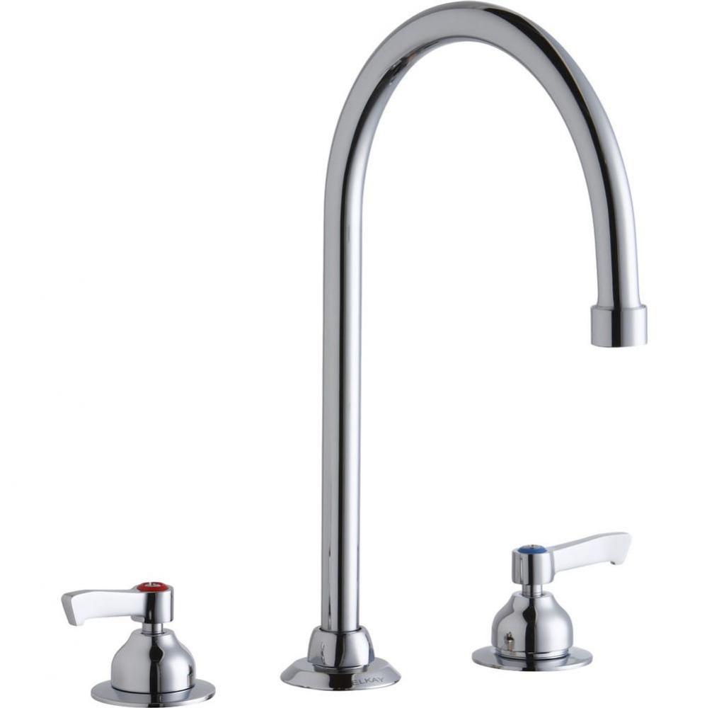 8&apos;&apos; Centerset with Concealed Deck Faucet with 8&apos;&apos; Gooseneck Spout 2&apos;&apos