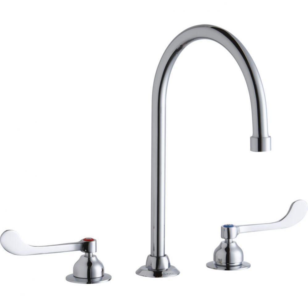 8&apos;&apos; Centerset with Concealed Deck Faucet with 8&apos;&apos; Gooseneck Spout 6&apos;&apos