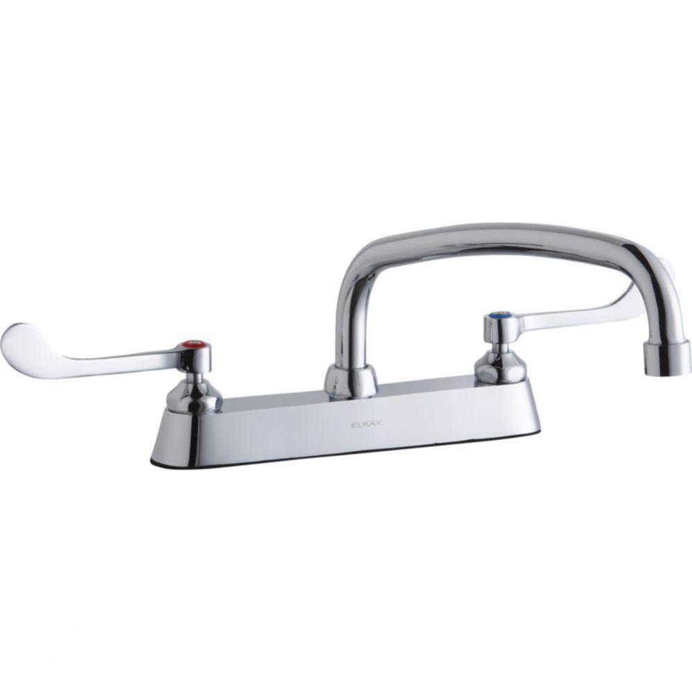 8&apos;&apos; Centerset with Exposed Deck Faucet with 14&apos;&apos; Arc Tube Spout 6&apos;&apos;