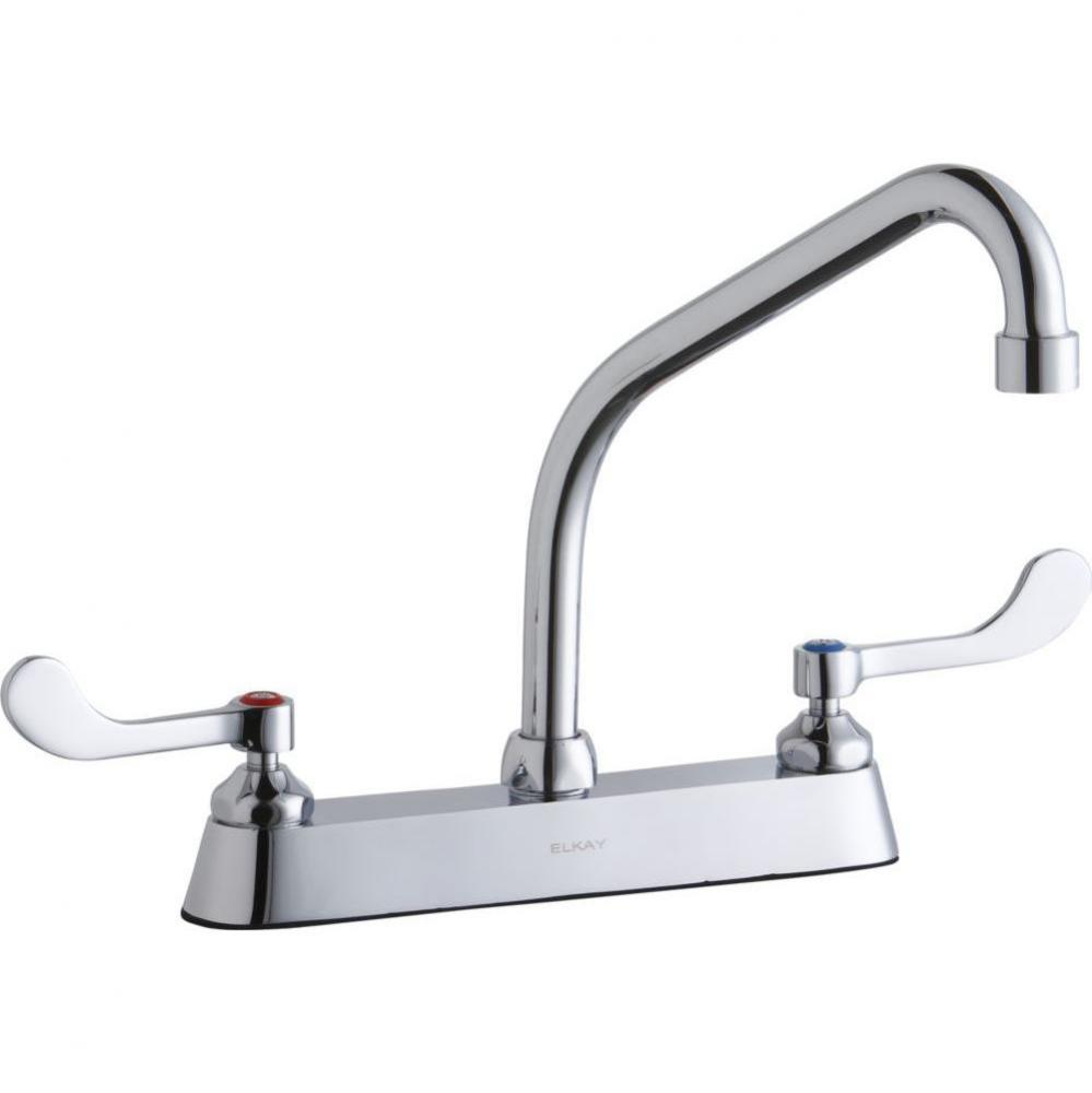 8&apos;&apos; Centerset with Exposed Deck Faucet with 8&apos;&apos; High Arc Spout 4&apos;&apos; W