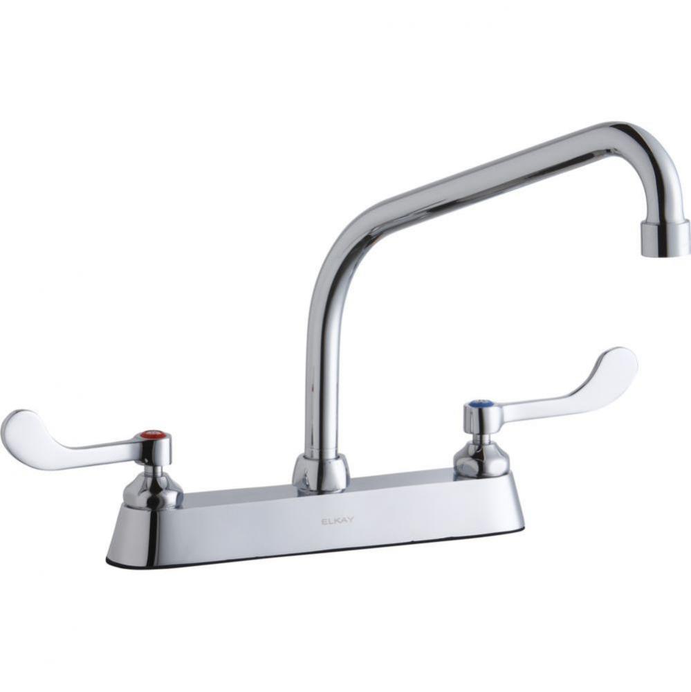 8&apos;&apos; Centerset with Exposed Deck Faucet with 10&apos;&apos; High Arc Spout 4&apos;&apos;