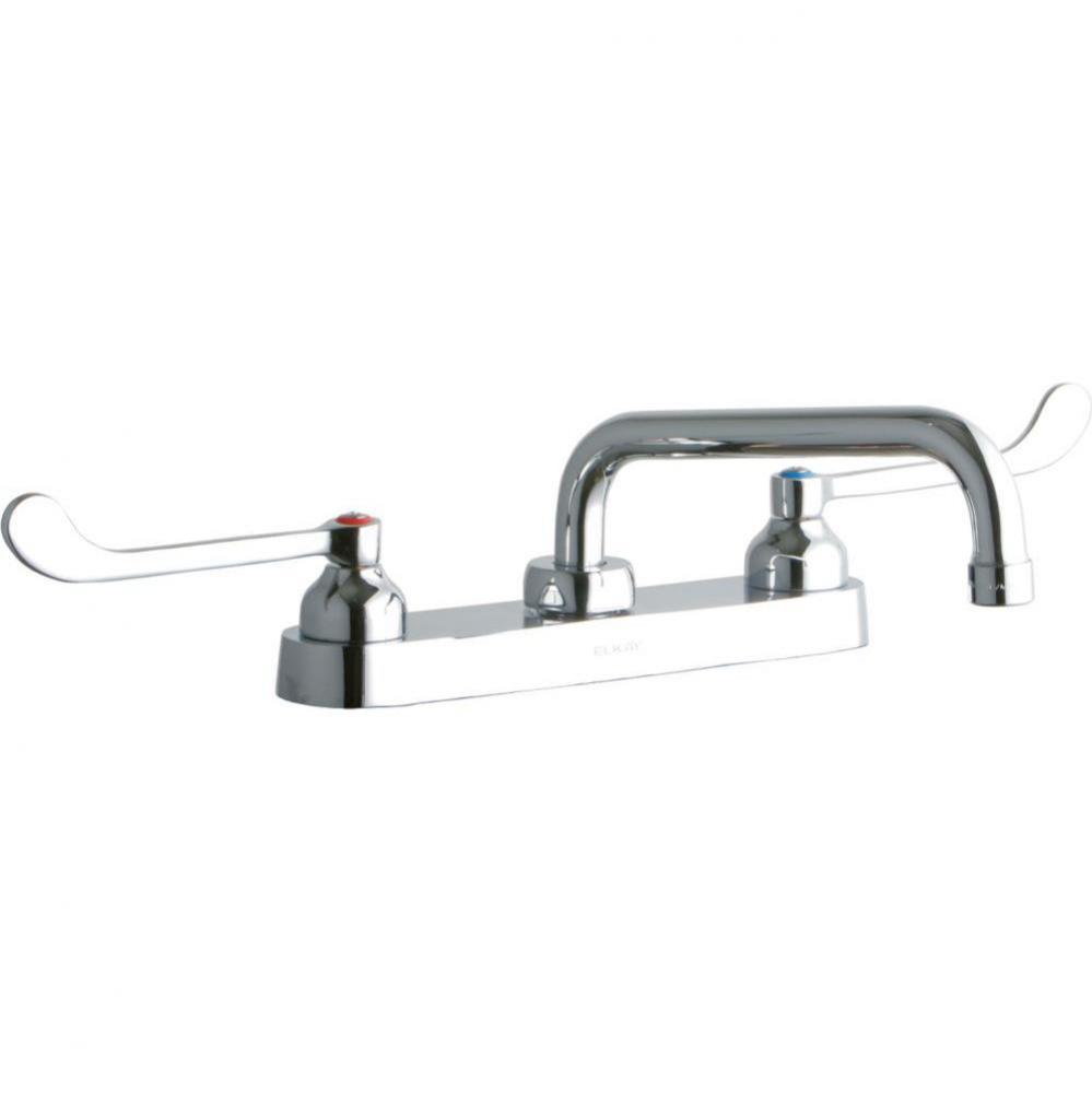 8&apos;&apos; Centerset with Exposed Deck Faucet with 8&apos;&apos; Tube Spout 6&apos;&apos; Wrist