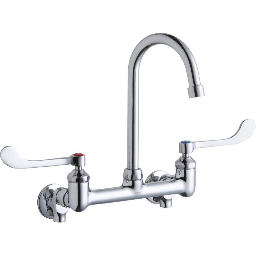 Scrub/Handwash 8&apos;&apos; Centerset Wall Mount Faucet w/5&apos;&apos; Gooseneck Spout 6&apos;&a