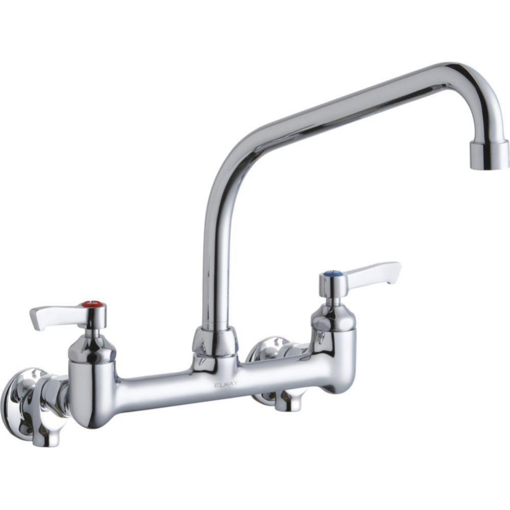 Foodservice 8&apos;&apos; Centerset Wall Mount Faucet with 10&apos;&apos; High Arc Spout 2&apos;&a