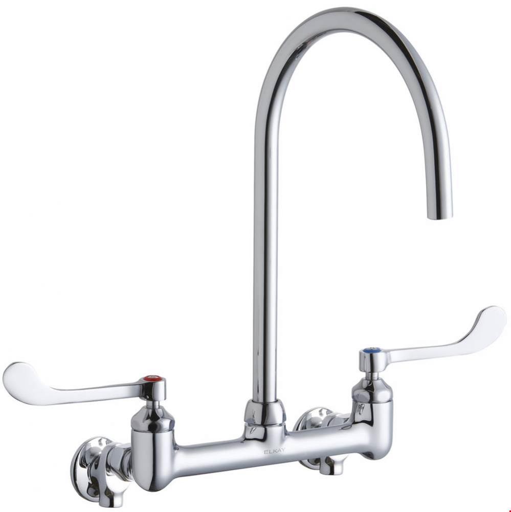 8&apos;&apos; Centerset Deck Mount Laminar Flow Faucet with 8&apos;&apos; Gooseneck Spout 6&apos;&