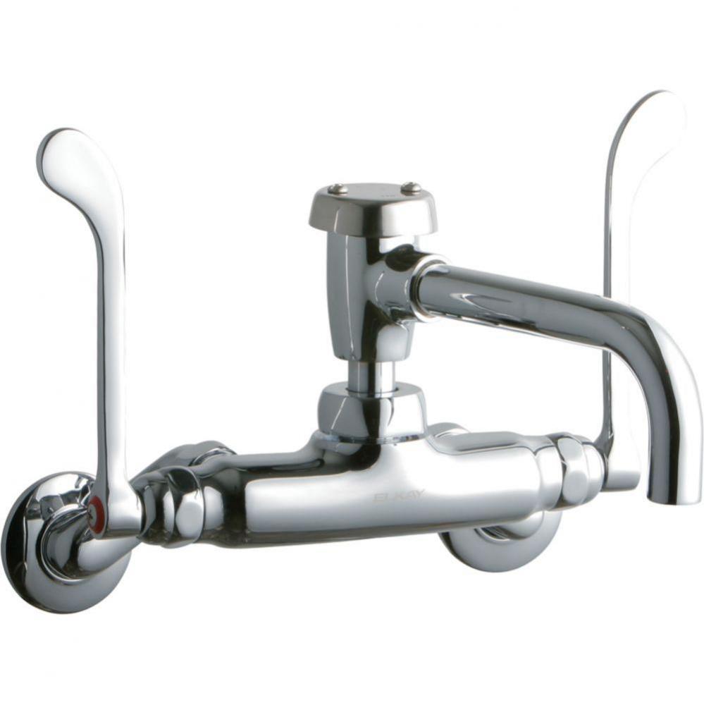 Foodservice 3-8&apos;&apos; Adjustable Centers Wall Mount Faucet w/7&apos;&apos; Vented Spout 6&ap